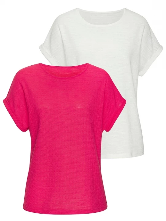 Foto van product VIVANCE Shirt donkerroze / wit