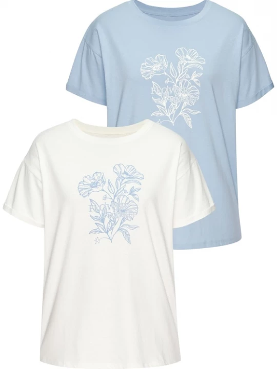 Foto van product VIVANCE Shirt duifblauw / wit
