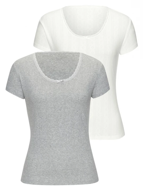 Foto van product VIVANCE Shirt grijs / wit