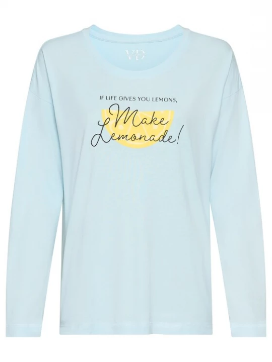Foto van product VIVANCE Shirt hemelsblauw / geel / zwart