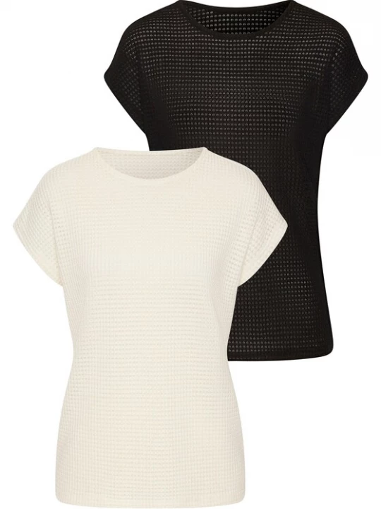 Foto van product VIVANCE Shirt lichtbeige / zwart