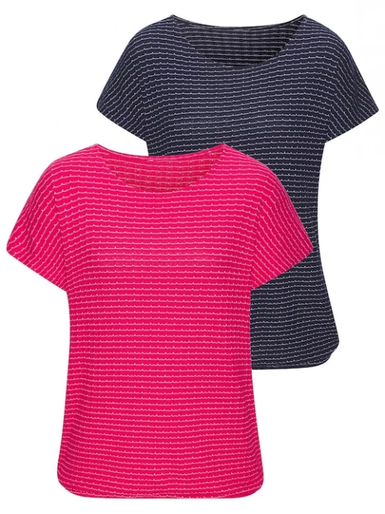 Foto van product VIVANCE Shirt marine / donkerroze / wit