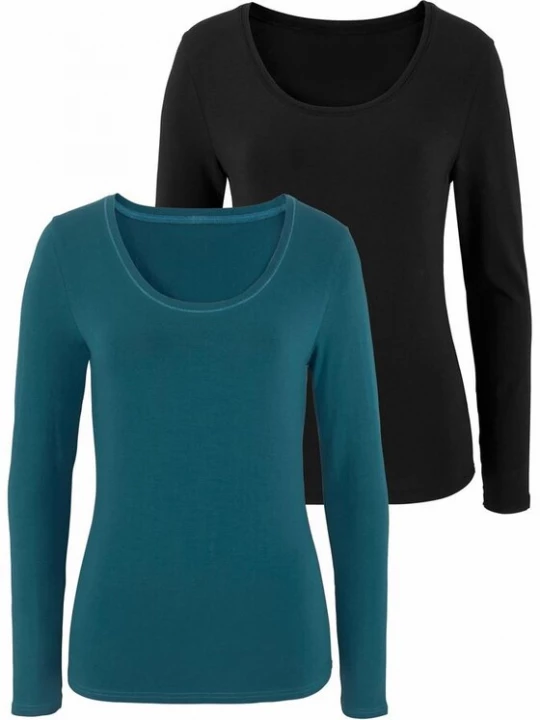 Foto van product VIVANCE Shirt petrol / zwart