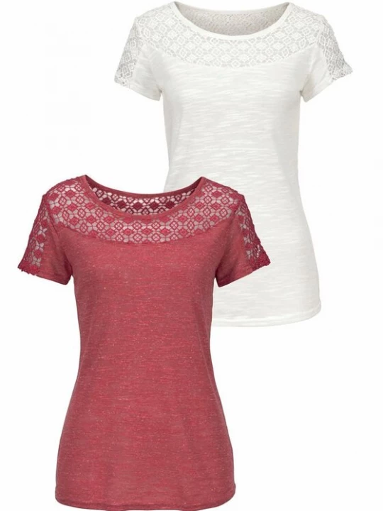 Foto van product VIVANCE Shirt roestrood / natuurwit