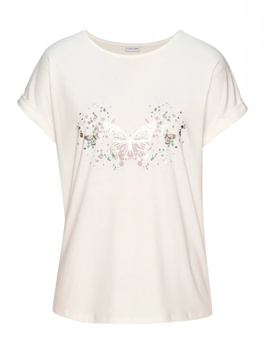 Foto van product VIVANCE Shirt saffier / grijs / rosa / wolwit