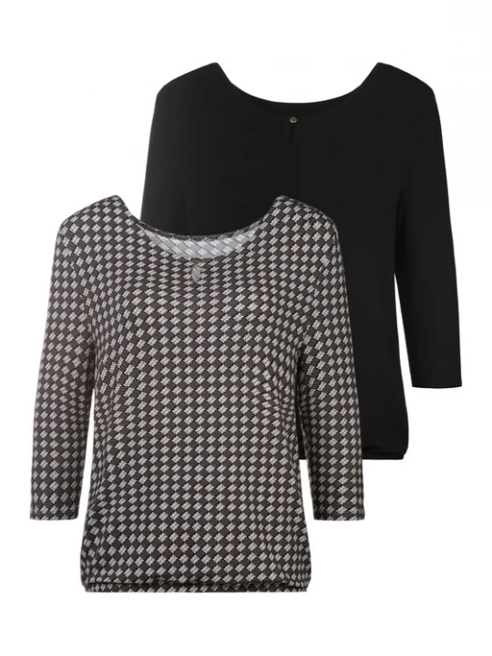 Foto van product VIVANCE Shirt zwart / wit