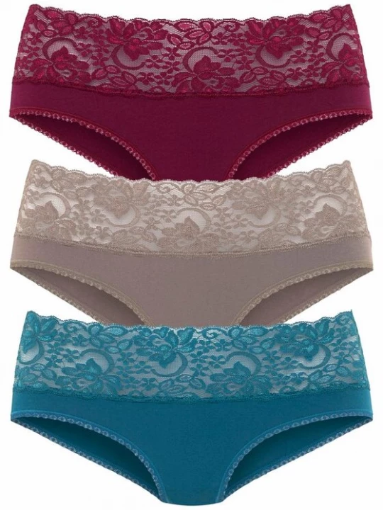 Foto van product VIVANCE Slip camel / hemelsblauw / merlot