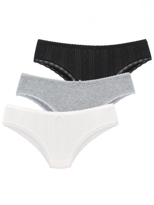 Foto van product VIVANCE Slip grijs gemêleerd / zwart / wit