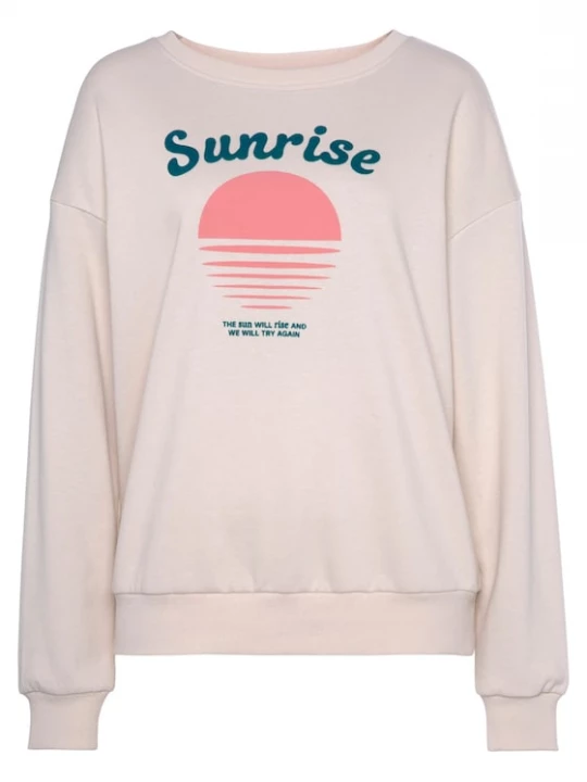 Foto van product VIVANCE Sweatshirt ecru / oranje / zwart