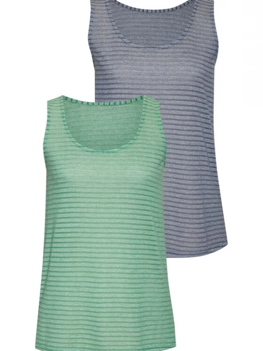 Foto van product VIVANCE Top duifblauw / groen
