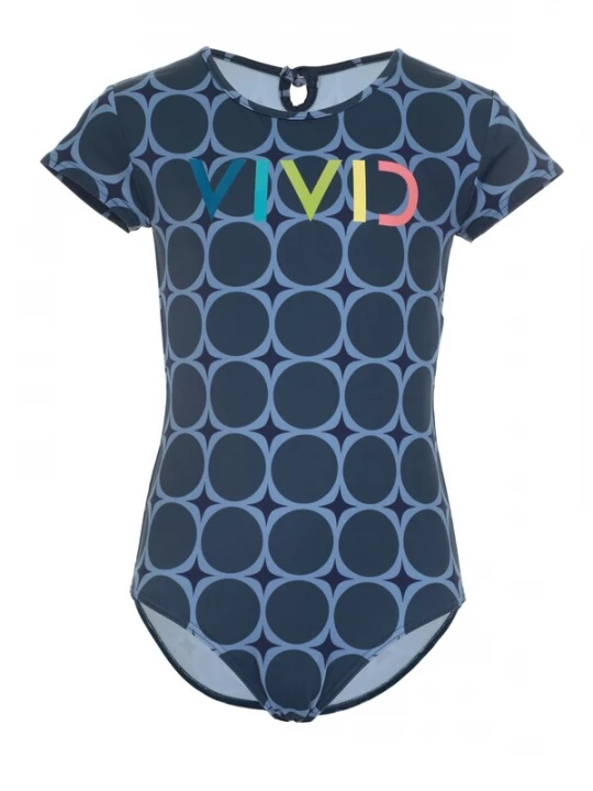 Foto van product VIVID Badpak navy / duifblauw / kiwi / zalm roze