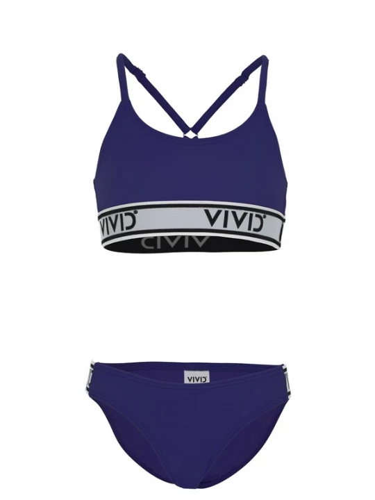 Foto van product VIVID Bikini donkerblauw / lichtgrijs / zwart