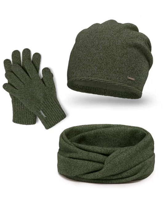 Foto van product Vivisence Muts '7087 Set' groen gemêleerd