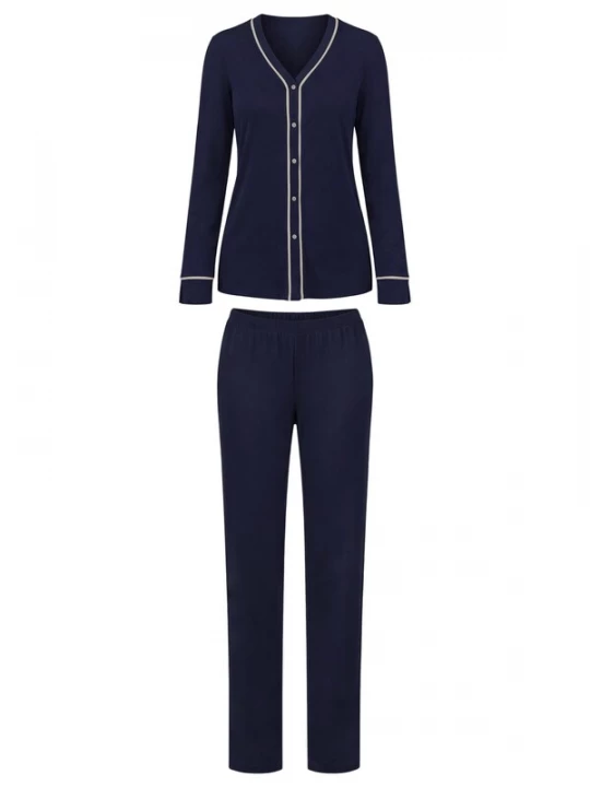 Foto van product Vivisence Pyjama '2068' donkerblauw