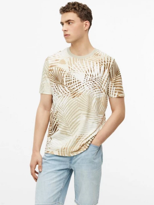 Foto van product Vlamgaren overhemd met all-over print s.Oliver