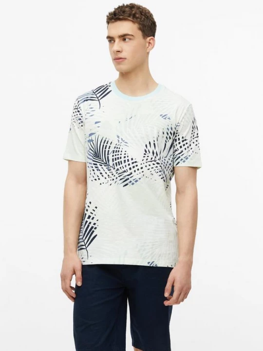 Foto van product Vlamgaren overhemd met all-over print s.Oliver