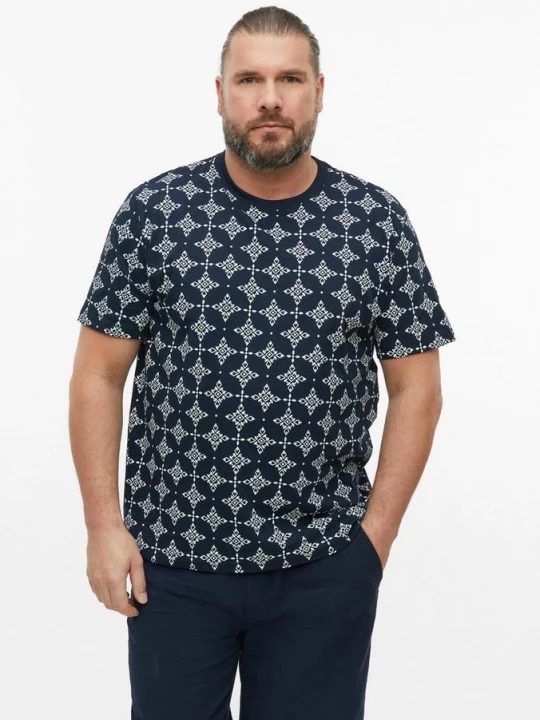 Foto van product Vlamgaren overhemd met all-over print s.Oliver