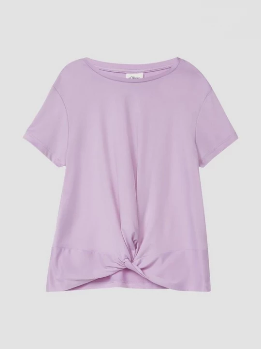 Foto van product Vloeiend T-shirt met knoopdetail en lichte glans s.Oliver