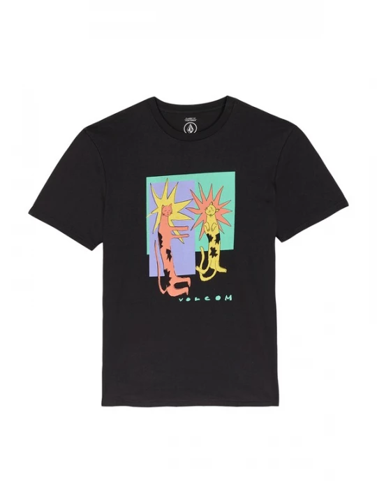 Foto van product Volcom Shirt 'LONGO' geel / koraal / zwart