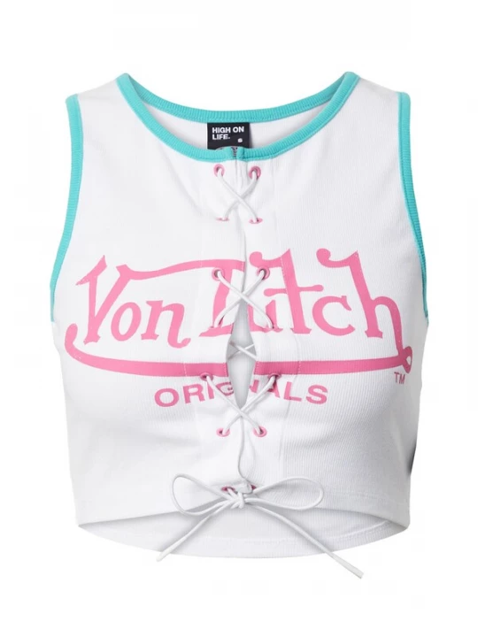 Foto van product Von Dutch Originals Top 'Sunny' aqua / pink / wit