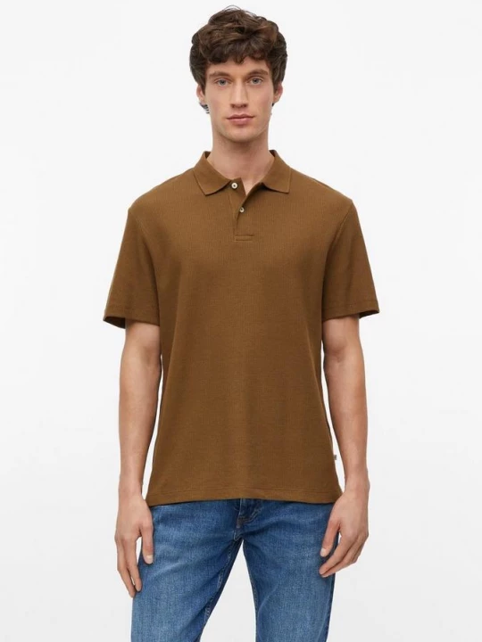 Foto van product Wafel piqué polo s.Oliver bruin