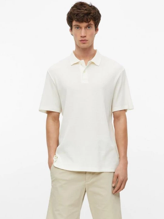 Foto van product Wafel piqué polo s.Oliver crème