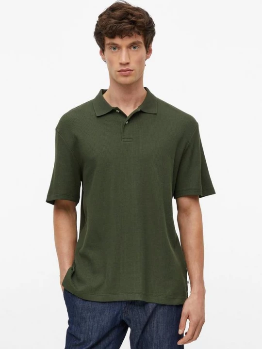 Foto van product Wafel piqué polo s.Oliver olijfgroen