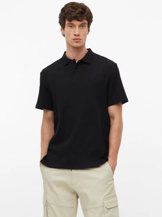 Foto van product Wafel piqué polo s.Oliver zwart