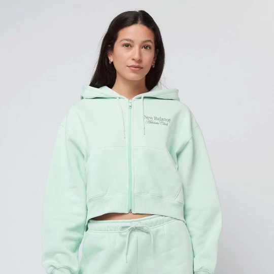 Foto van product Waist Length Full Zip Hoodie New Balance groen