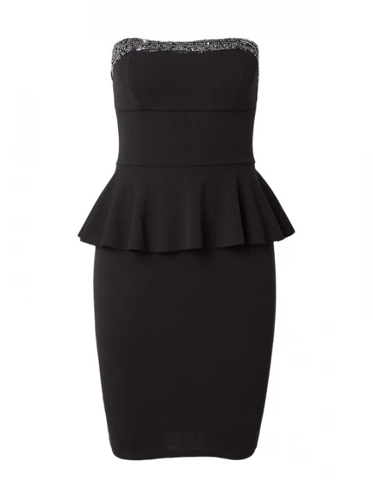 Foto van product WAL G. Cocktailjurk 'TIRINA PEPLUM' zwart
