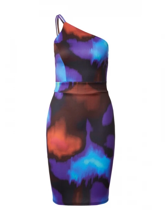Foto van product WAL G. Jurk 'VLERA' blauw / lichtblauw / lila / zwart
