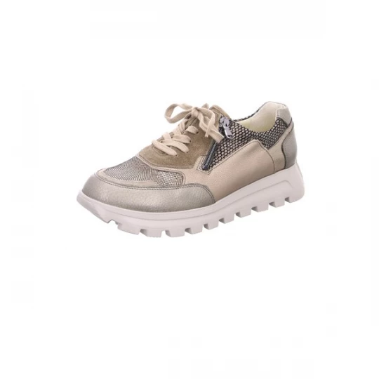 Foto van product WALDLÄUFER Sneakers laag 'Ajala' ombergrijs / rose-goud / zwart / zilver Waldlaufer