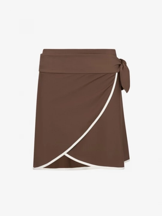 Foto van product WALLIEN Rok 'Wrap' bruin