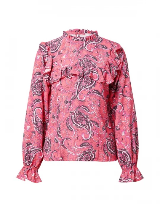 Foto van product Wallis Curve Blouse oudroze / lichtroze / zwart / wit
