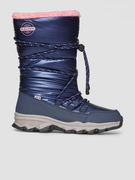 Foto van product Warm gevoerde, glanzende booties s.Oliver blauw