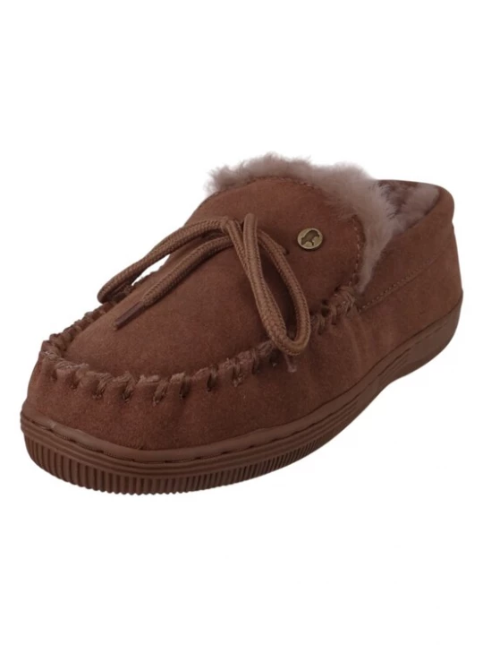 Foto van product Warmbat Mocassins 'Koala' bruin