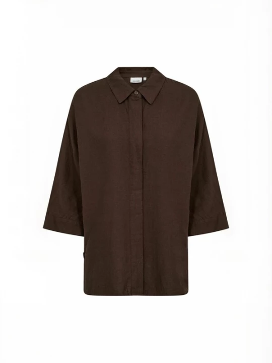 Foto van product Wasabi Concept Shirt ' WA-CORINNA ' donkerbruin