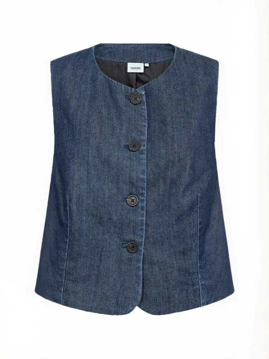 Foto van product Wasabi Concept Top ' WA-CINDIA ' blauw denim