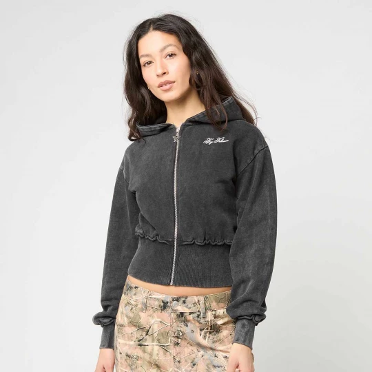 Foto van product Washed cropped Sweat Jacket Felicious grijs