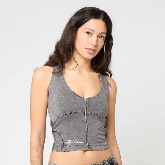 Foto van product Washed Sweat Vest Felicious grijs