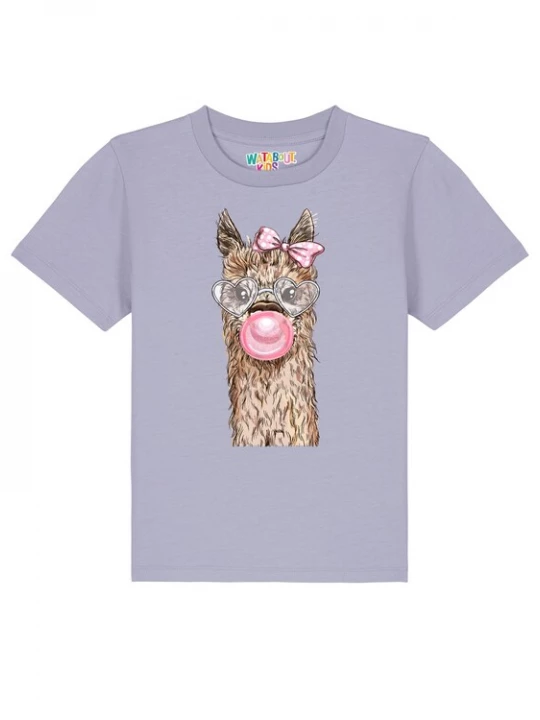 Foto van product watabout.kids Shirt 'Alpaka' bruin / sering / lichtroze