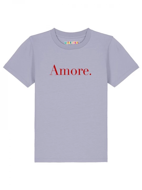 Foto van product watabout.kids Shirt 'Amore' duifblauw / rood
