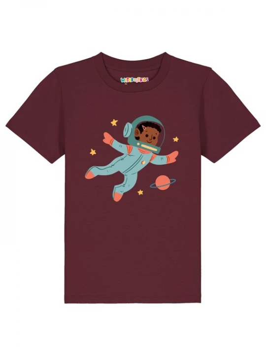 Foto van product watabout.kids Shirt 'Astronaut Kind' lichtblauw / bruin / pitaja roze / bordeaux