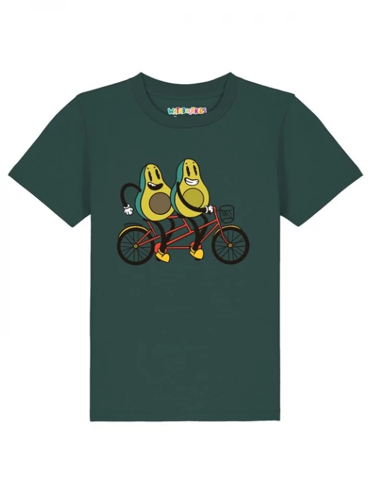 Foto van product watabout.kids Shirt 'Avocado Fahrrad' kaki / kiwi / donkergroen / zwart