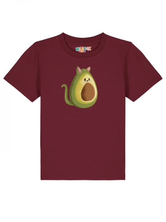 Foto van product watabout.kids Shirt 'Avocato' sepia / limoen / olijfgroen / bordeaux