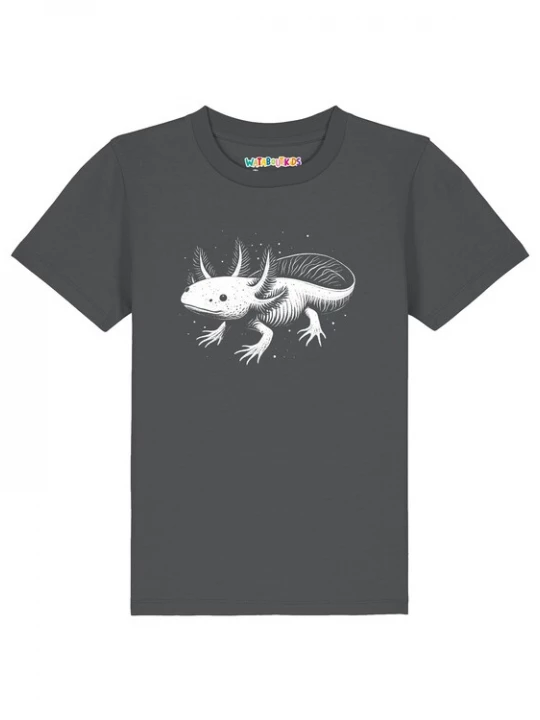 Foto van product watabout.kids Shirt 'Axolotl' antraciet / wit