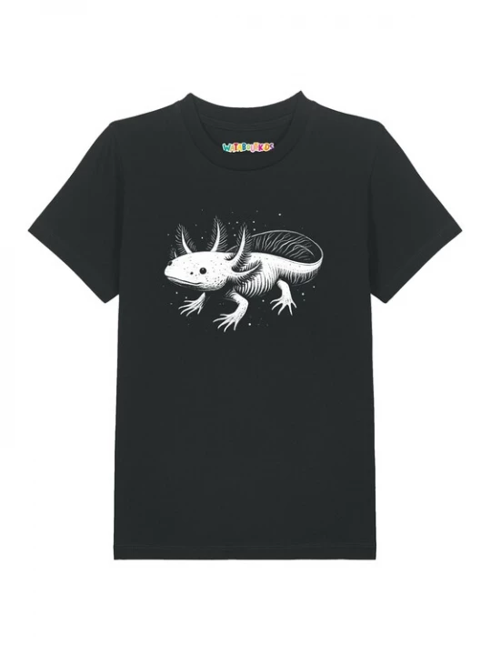Foto van product watabout.kids Shirt 'Axolotl' zwart / wit