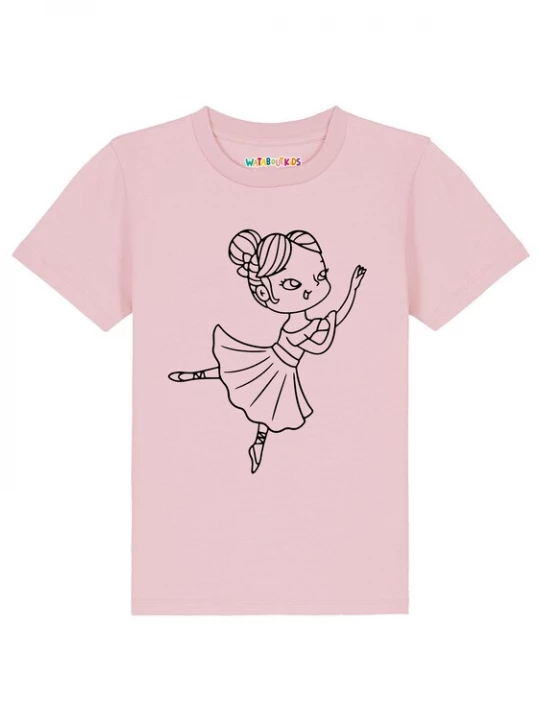 Foto van product watabout.kids Shirt 'Ballerina' rosa / zwart
