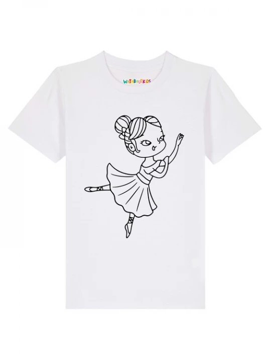 Foto van product watabout.kids Shirt 'Ballerina' zwart / wit