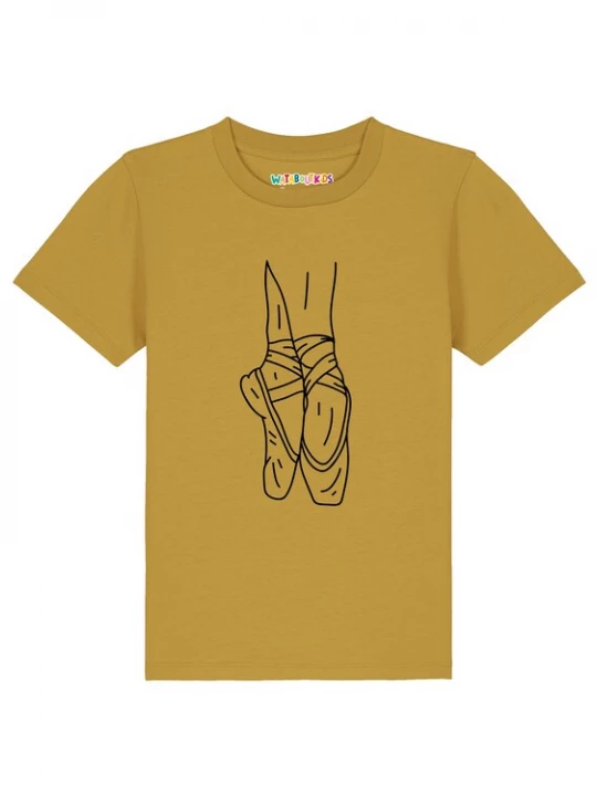 Foto van product watabout.kids Shirt 'Ballett Spitze' oker / zwart